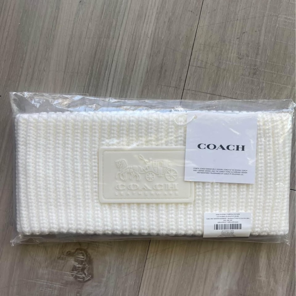 Brand New White Coach Headband